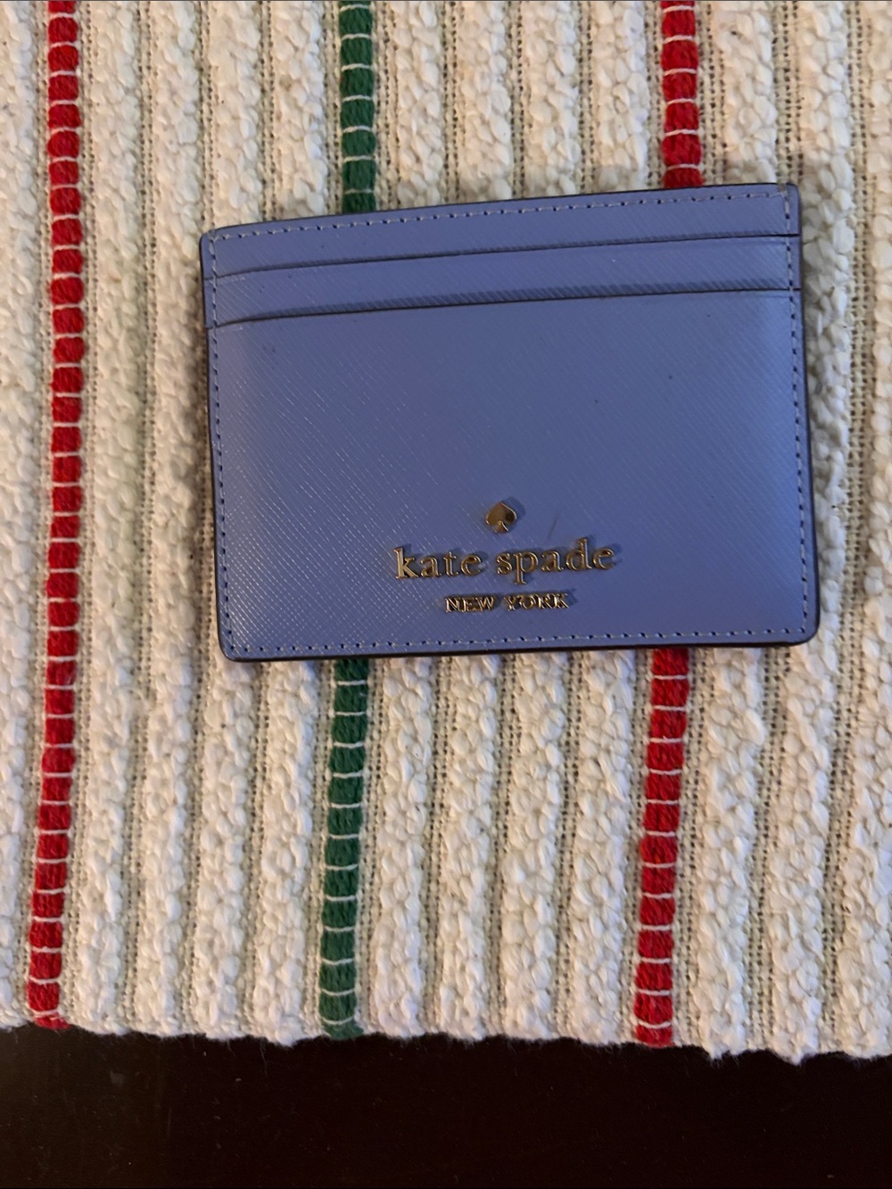 kate spade lilac cardholder with gold logo